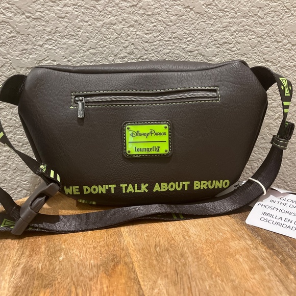 Loungefly Disney Parks Encanto We Don't Talk About Bruno Glow Belt Bag - Picture 2 of 2